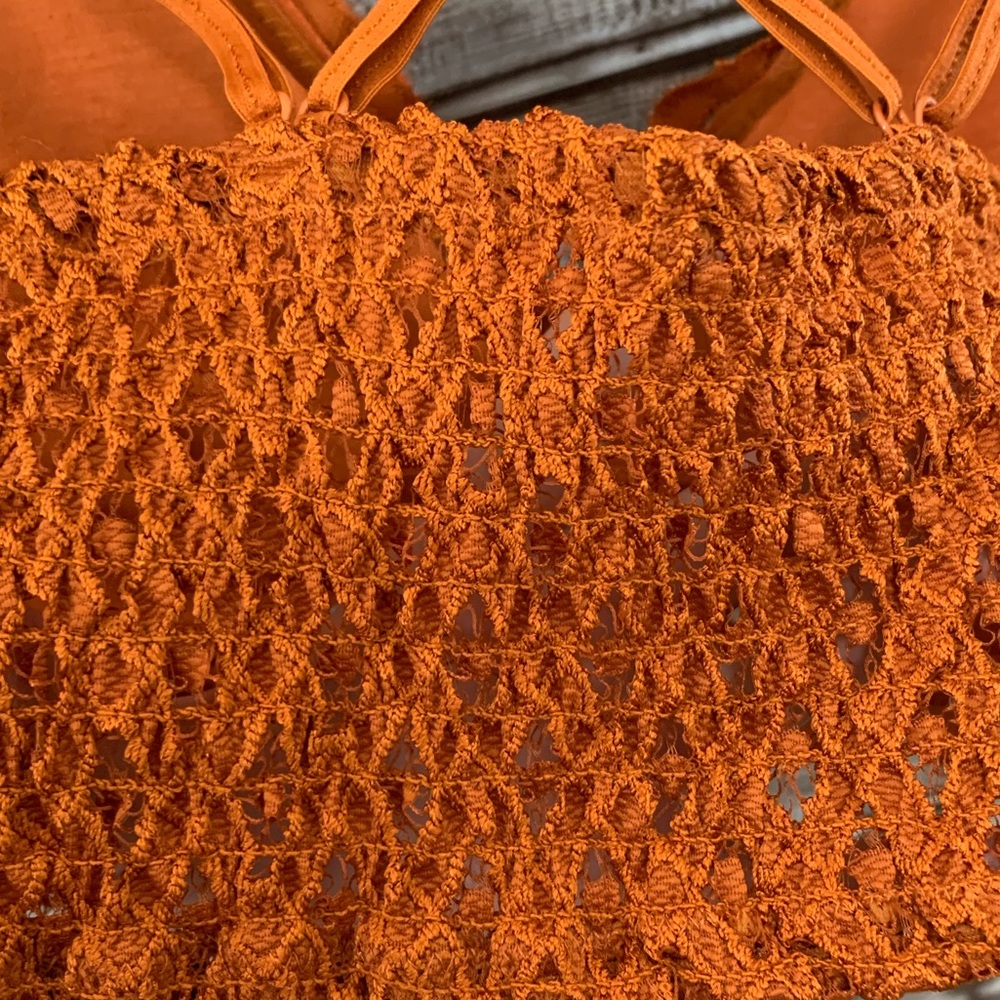 Scalloped Lace Rust Bralette - Picture 8 of 8